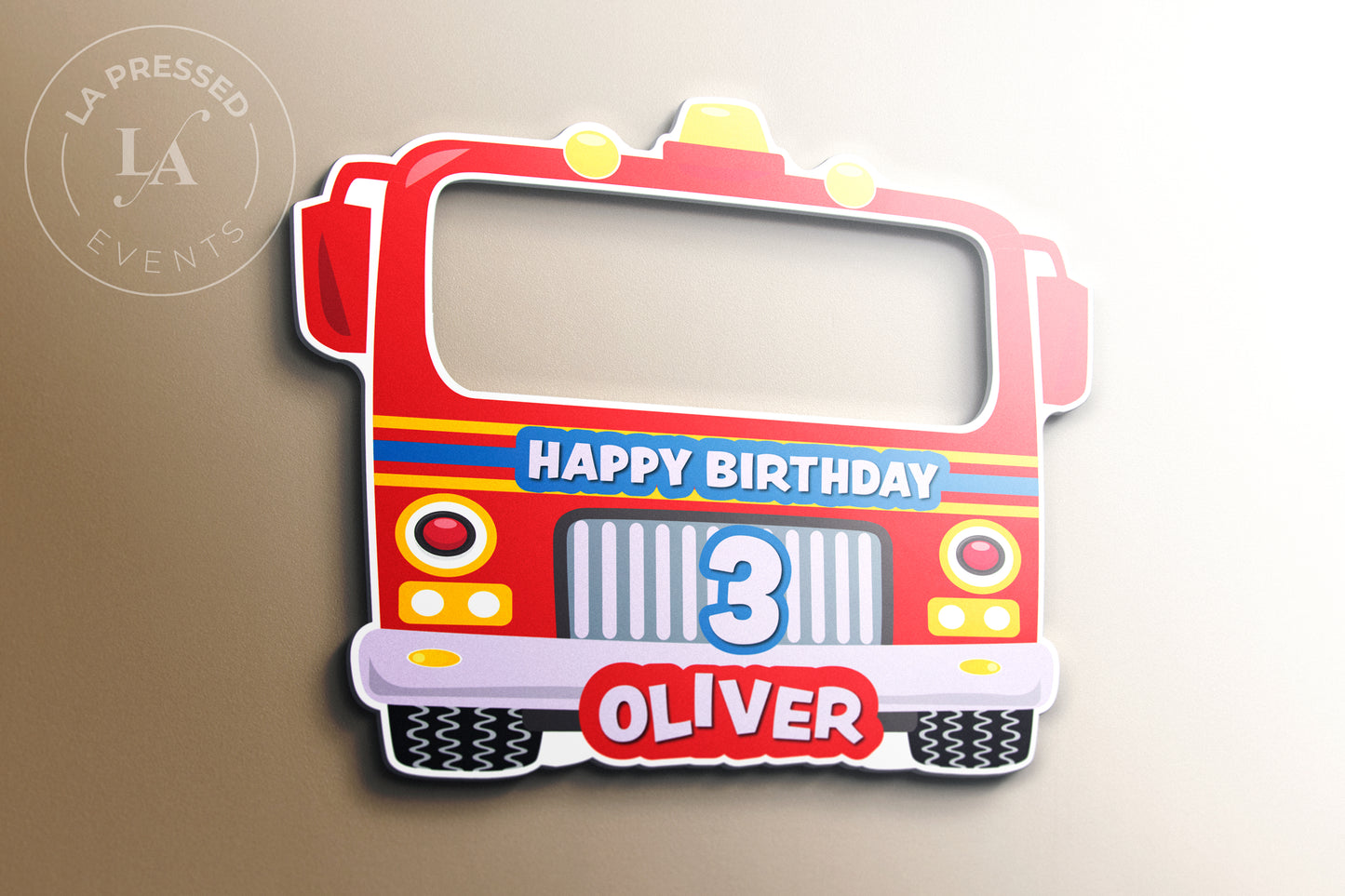Fire Truck Photo Booth Cutout