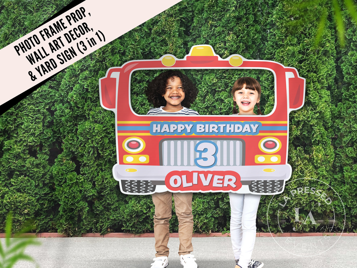 Fire Truck Photo Booth Cutout