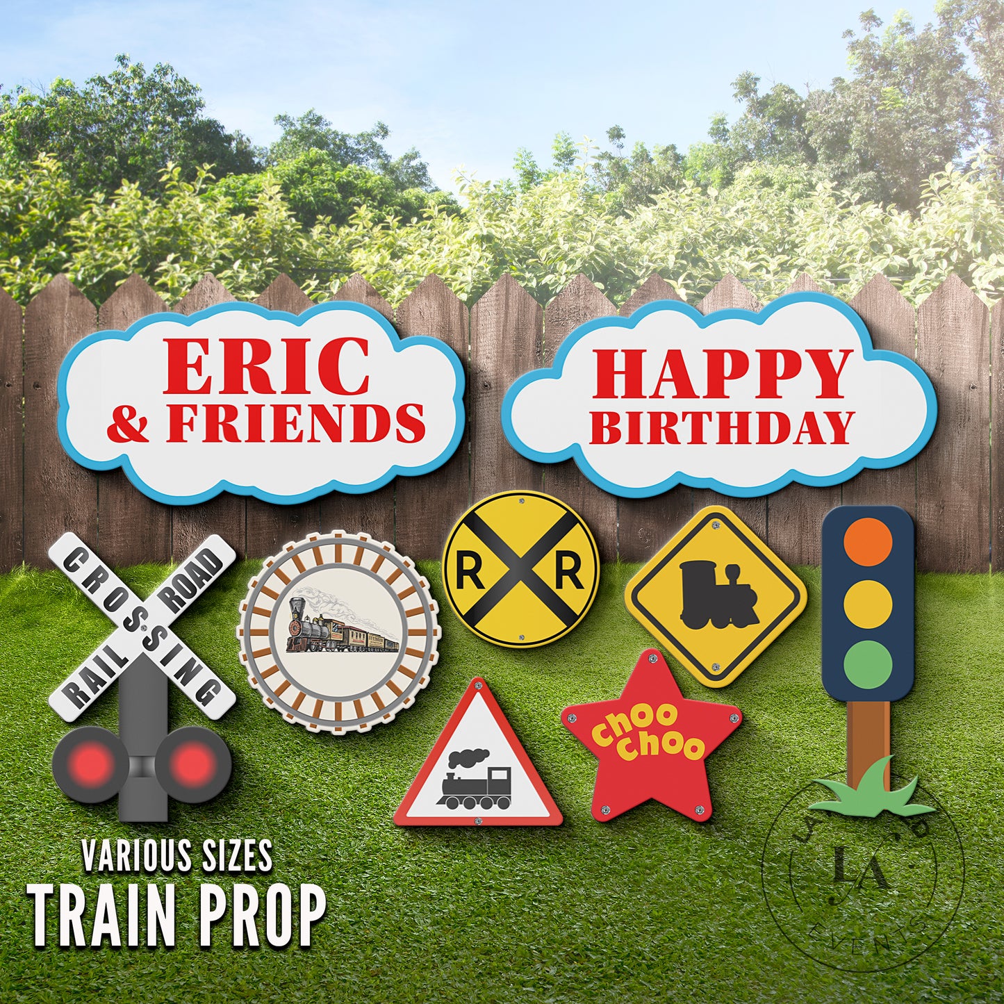 Train & Friends Birthday Party Cutouts