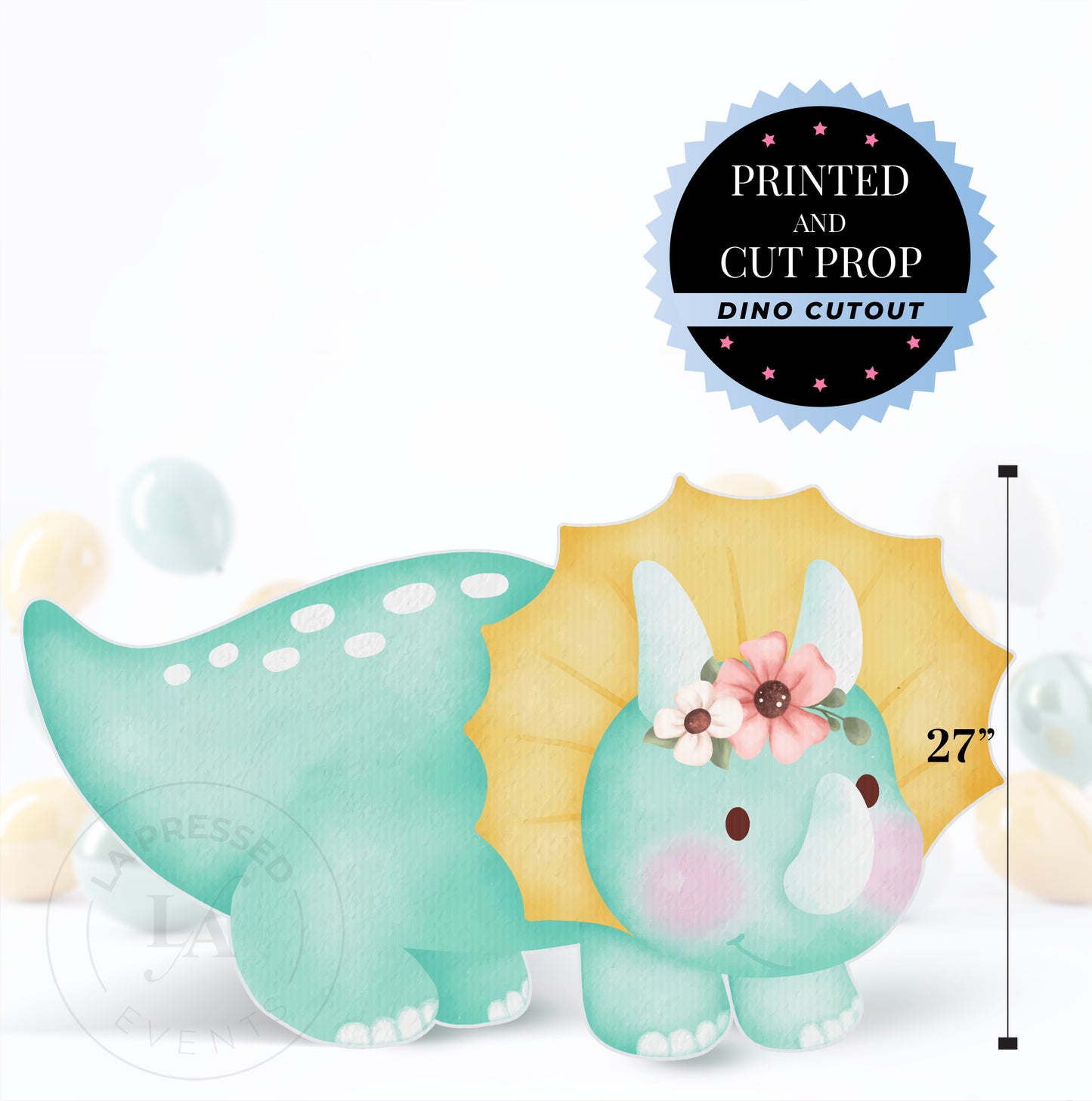 Pastel Dinosaur Birthday Party Backdrop Decoration Prop