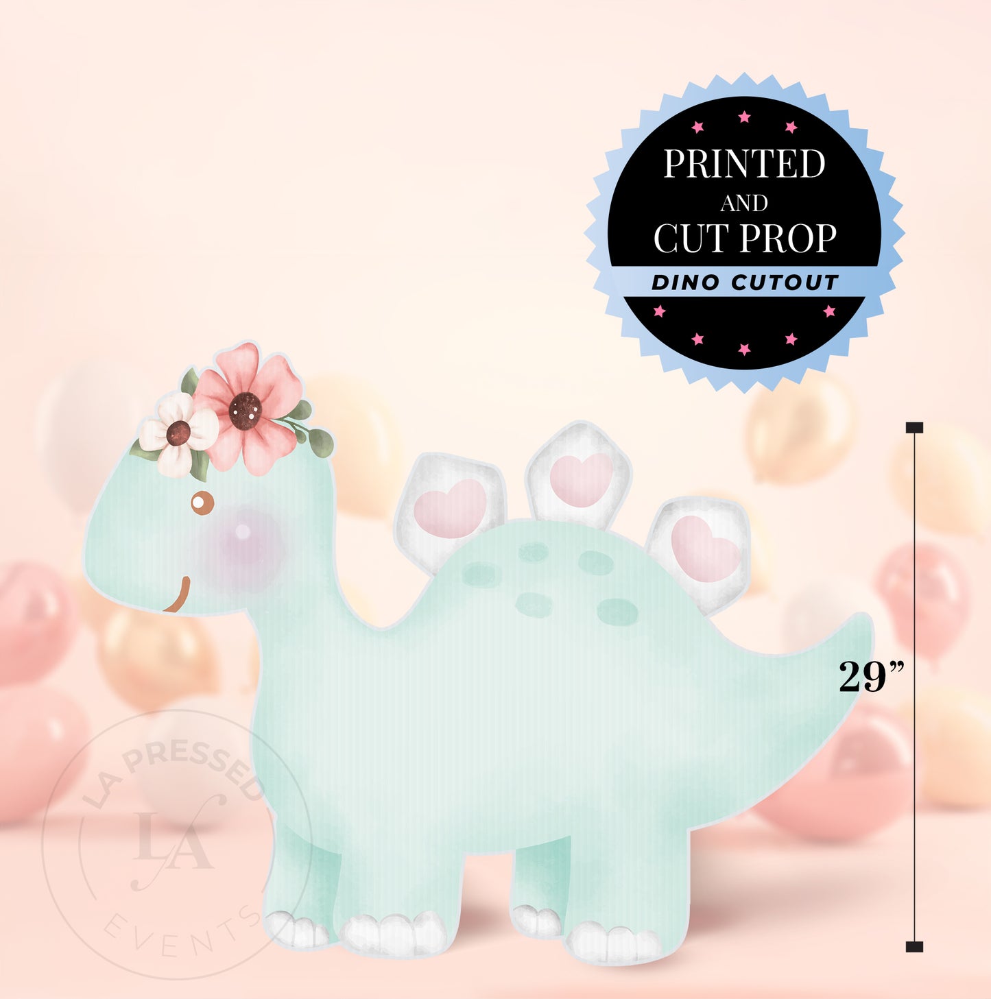 Pastel Dinosaur Birthday Party Backdrop Decoration Prop