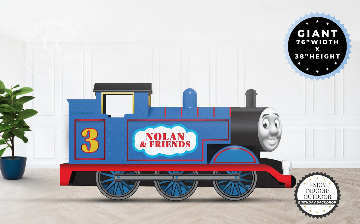 Giant Blue Train & Friends Birthday Party Cutout