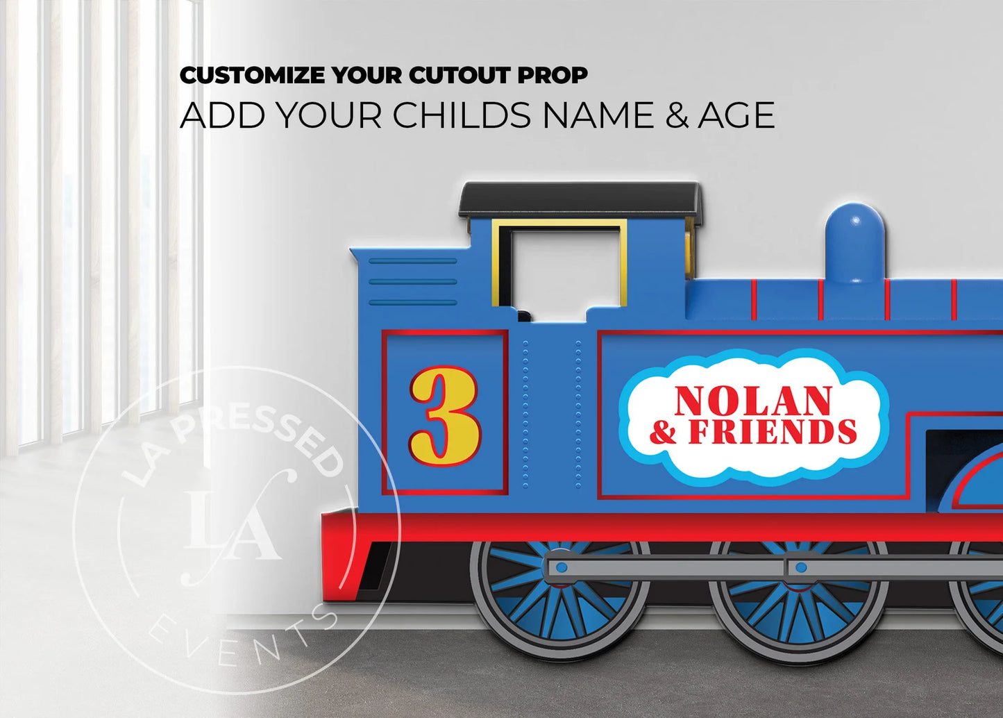 Giant Blue Train & Friends Birthday Party Cutout