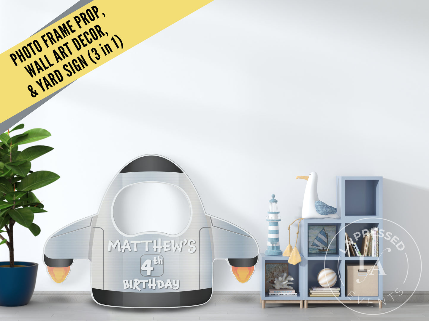 Rocket Ship Photo Booth Frame