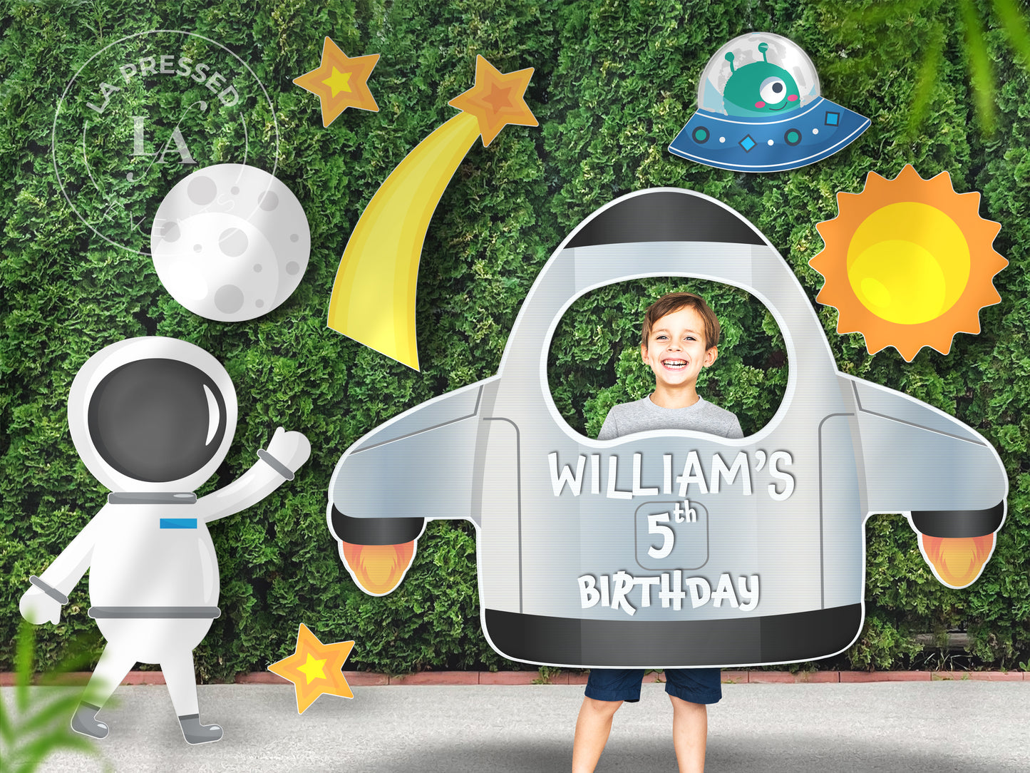 Rocket Ship Photo Booth Frame